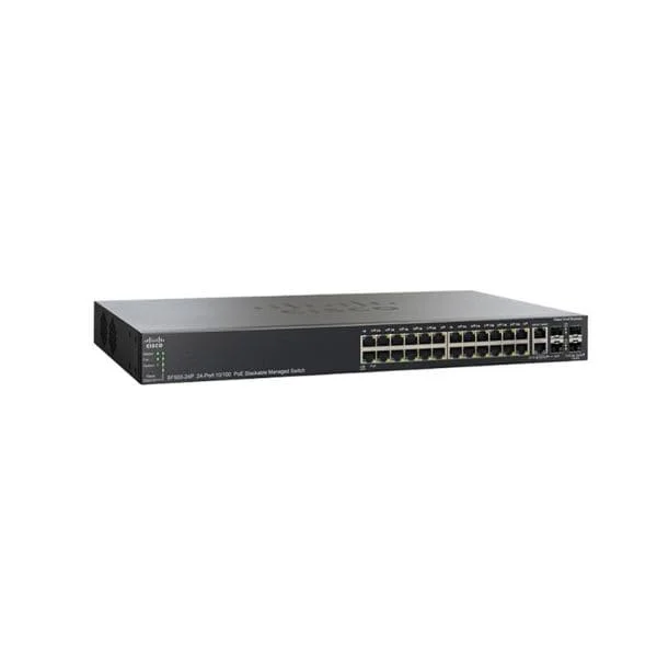 Cisco SF500-24P 24-Port 10 100 POE Stackable Managed Switch