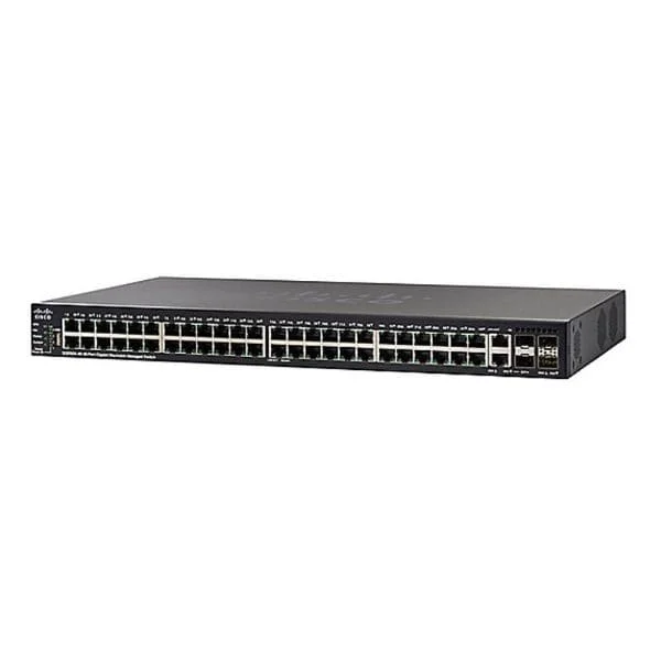48 x 10/100 PoE+ ports with 740W power budget, 4 x 10 Gigabit Ethernet (2 x 10GBase-T/SFP+ combo + 2 x SFP+)