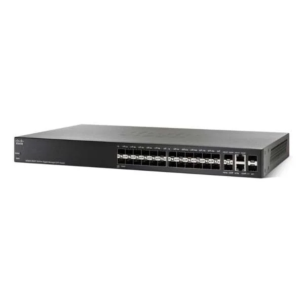 26 10/100/1000 ports (SFP), 2 combo mini-GBIC ports