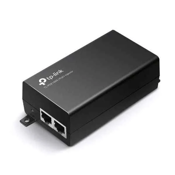 TP-LINK PoE+ Injector - Gigabit Ethernet - 10,100,1000 Mbit/s - IEEE 802.3ab,IEEE 802.3af,IEEE 802.3at,IEEE 802.3i,IEEE 802.3u - Cat3,Cat4,Cat5,Cat5e - 100 m - Black (TL-POE160S)